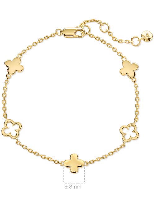 Devata Clover Five-charm Chain Bracelet In Gold