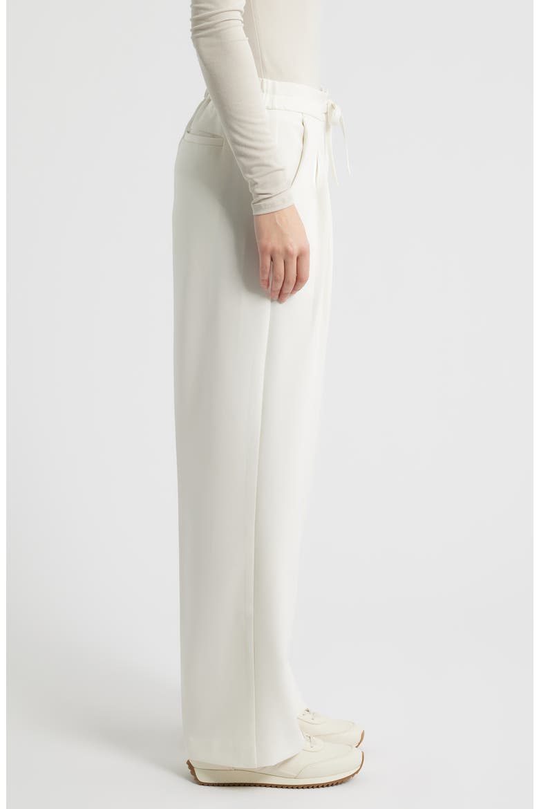 Pleated Drawstring Pants, Alternate, color, BRIGHT WHITE
