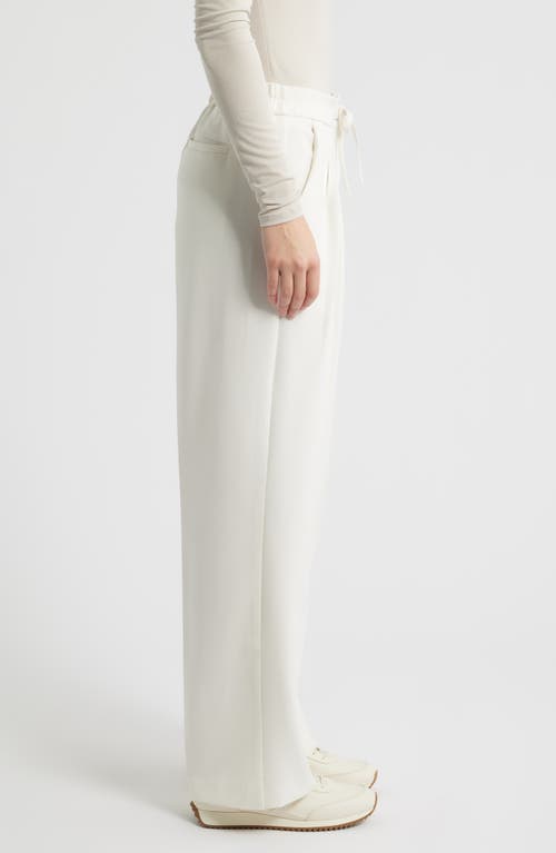 Bernardo Pleated Drawstring Pants In White