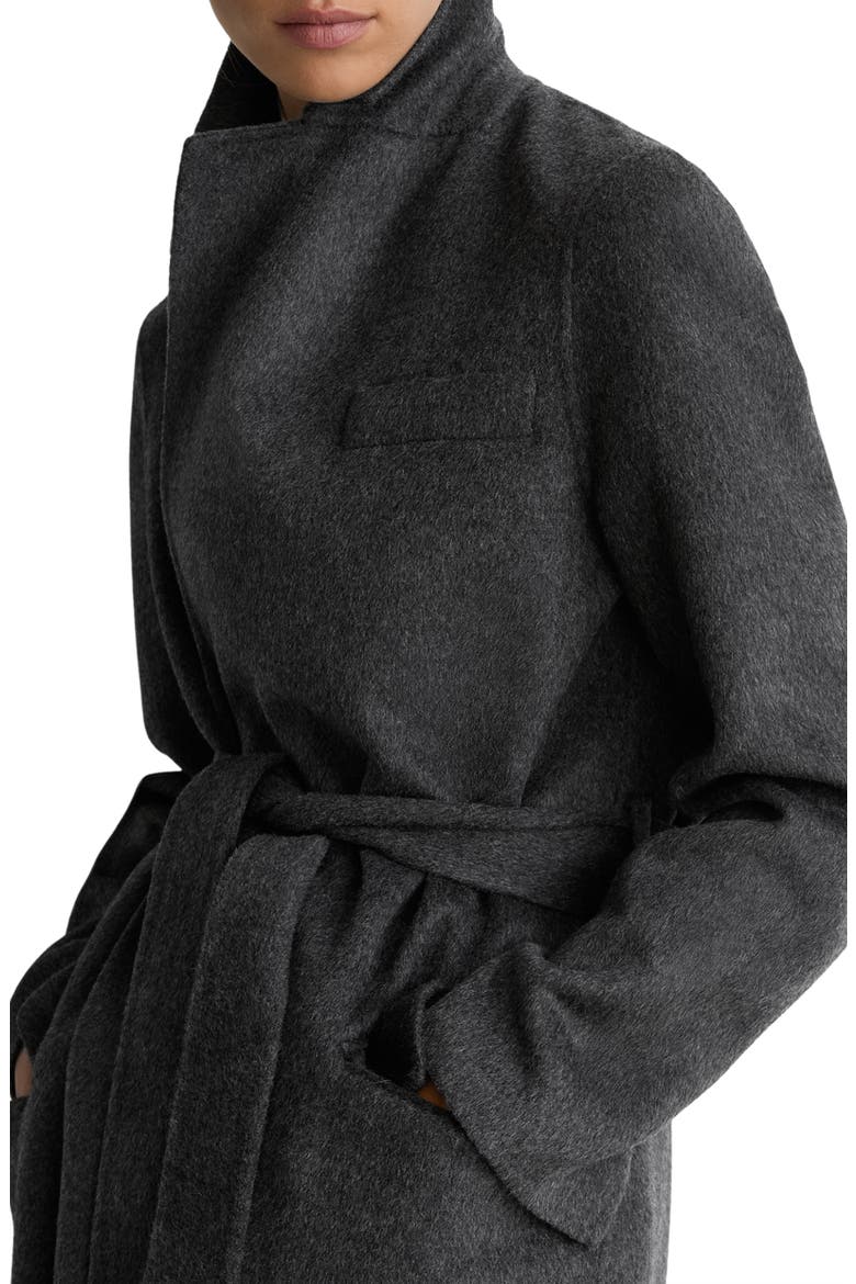 Marlowe Wool Blend Belted Coat, Alternate, color, CHARCOAL GREY