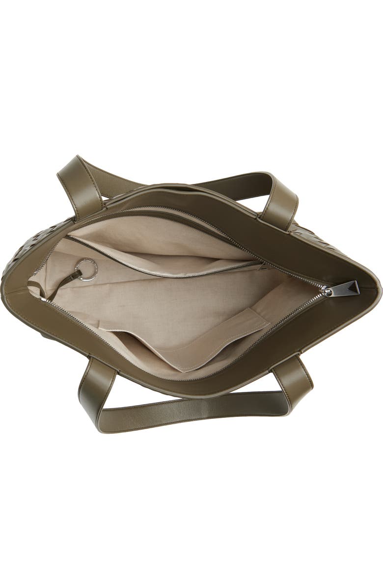 Bottega Veneta Small Intrecciato Leather Zip Tote, Alternate, color, Cypress-Silver