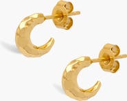 YOJ Aalto Mini Hammered Hoop Earrings