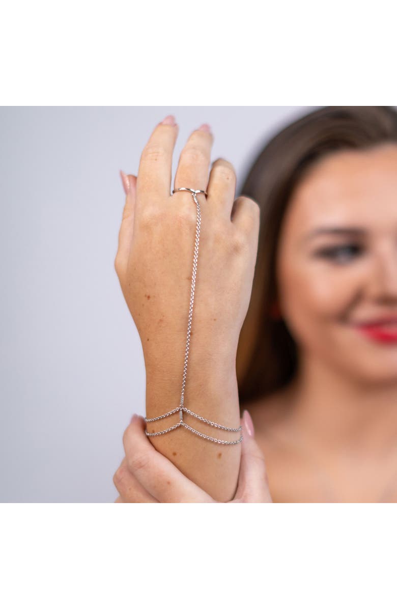 Lucy Quartermaine Skinny Drip Hand Chain, Alternate, color, Sterling Silver