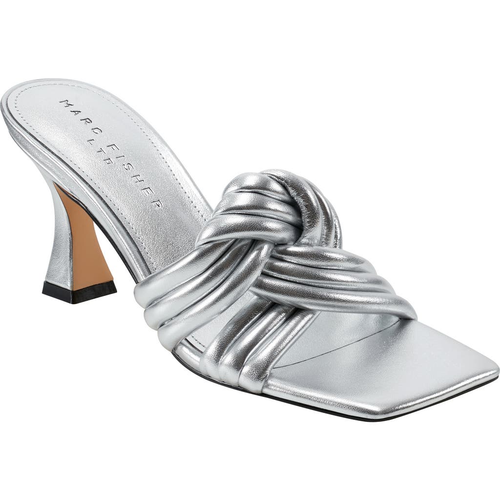 Marc Fisher Ltd Women's Dru Slide Sandals In Silver