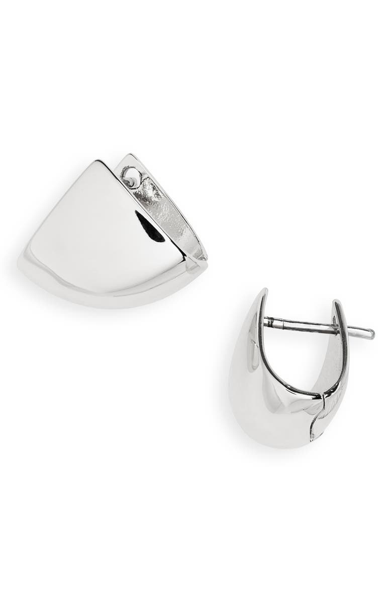 NORDSTROM RACK Triangle Huggie Hoop Earrings, Main, color, 