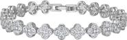 FZN Cubic Zirconia Clover Tennis Bracelet