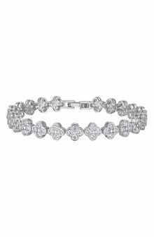 FZN Cubic Zirconia Clover Tennis Bracelet