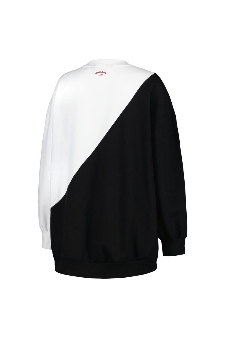 Women's Tommy Jeans Black/White Brooklyn Nets Ariel Pullover Sweatshirt, Alternate, color, Black