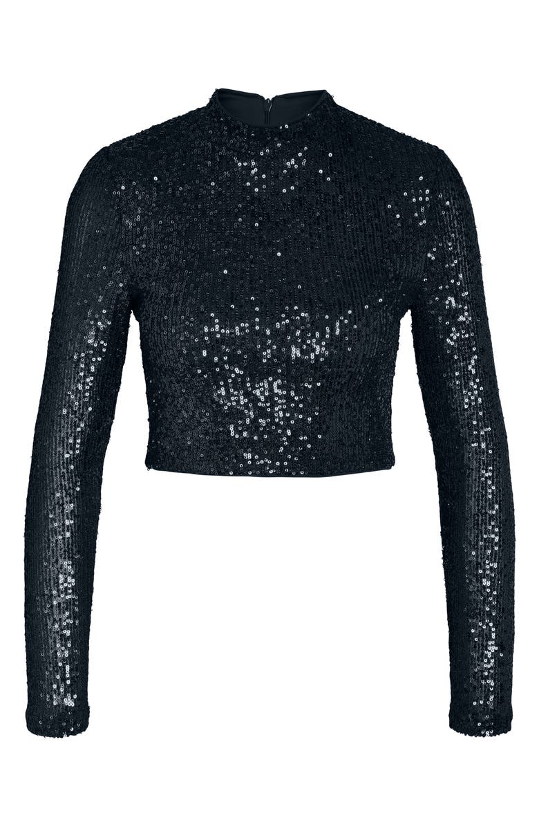 Noisy may Scarlett Sequin Mock Neck Top, Alternate, color,