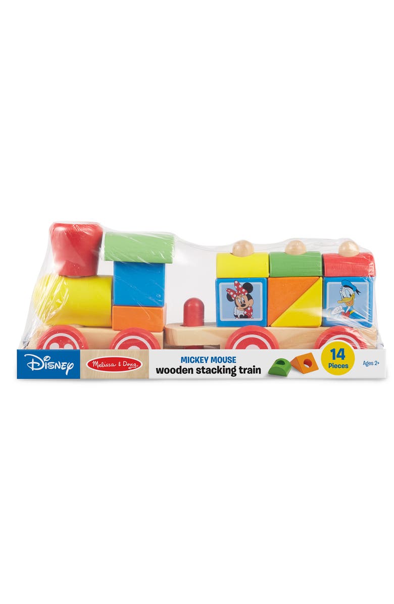 Melissa & Doug Disney's Mickey Mouse & Friends Wooden Stacking Train, Main, color, 