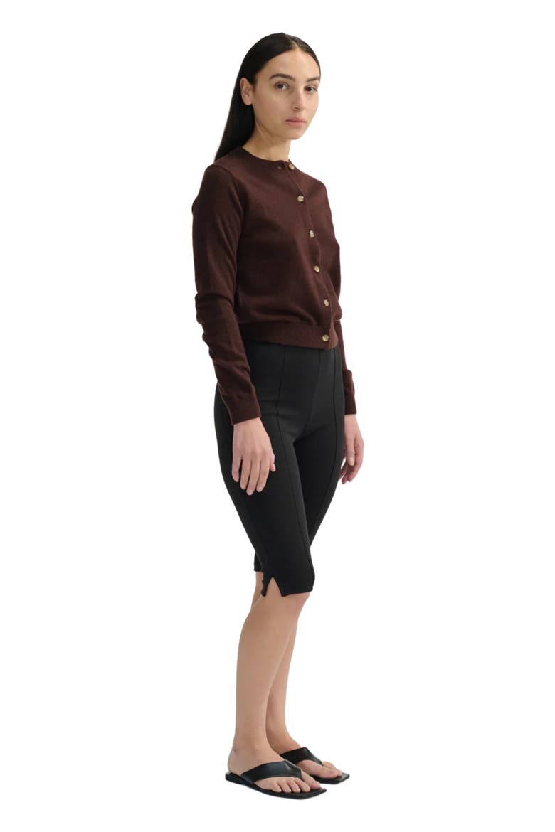 Classic Crew Wool Cardigan, Alternate, color, Dark Espresso