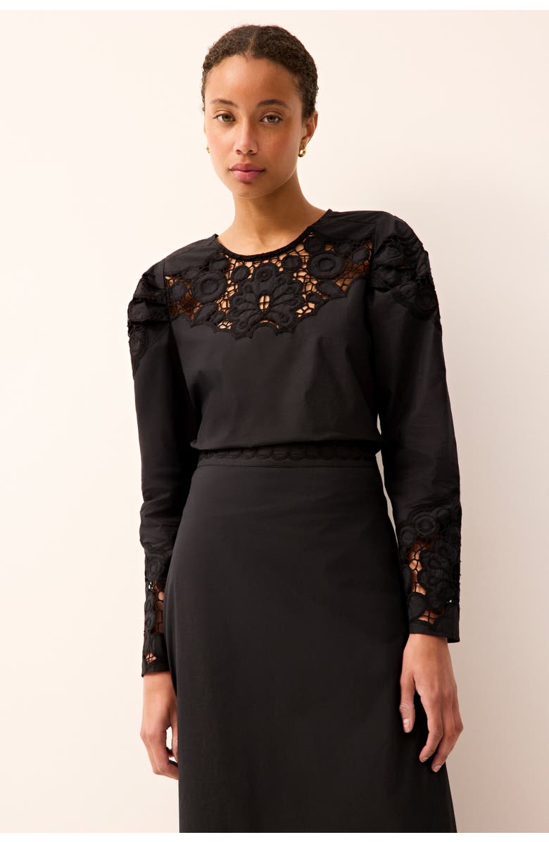 Marie Oliver Dori Top, Main, color, Noir