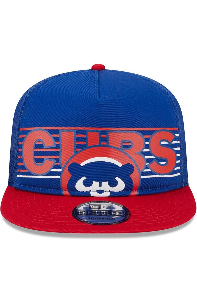 New Era Men's New Era Royal Chicago Cubs Speed Golfer Trucker Snapback Hat, Alternate, color,