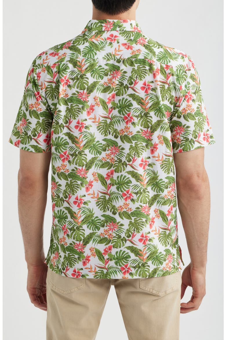 Bahama Coast Wild Grove IslandZone® Short Sleeve Button-Up Shirt, Alternate, color, CLOUD