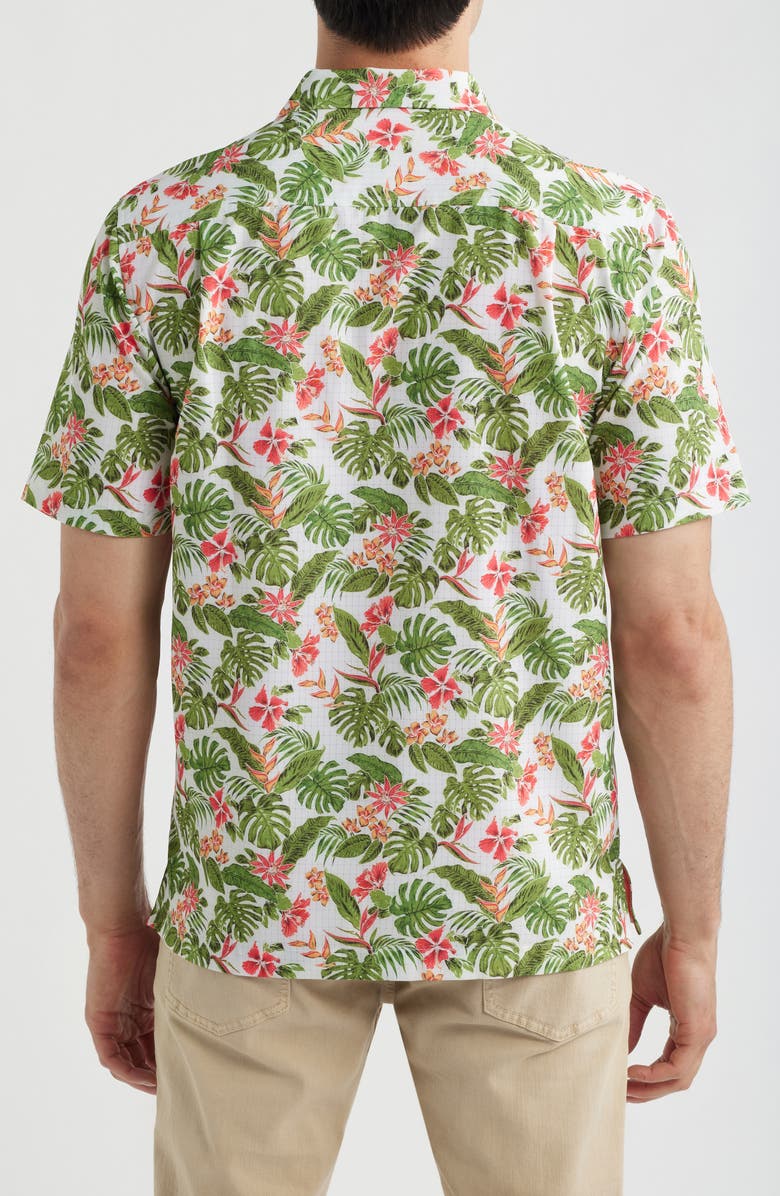 Tommy Bahama Bahama Coast Wild Grove IslandZone<sup>®</sup> Short Sleeve Button-Up Shirt, Alternate, color, Cloud