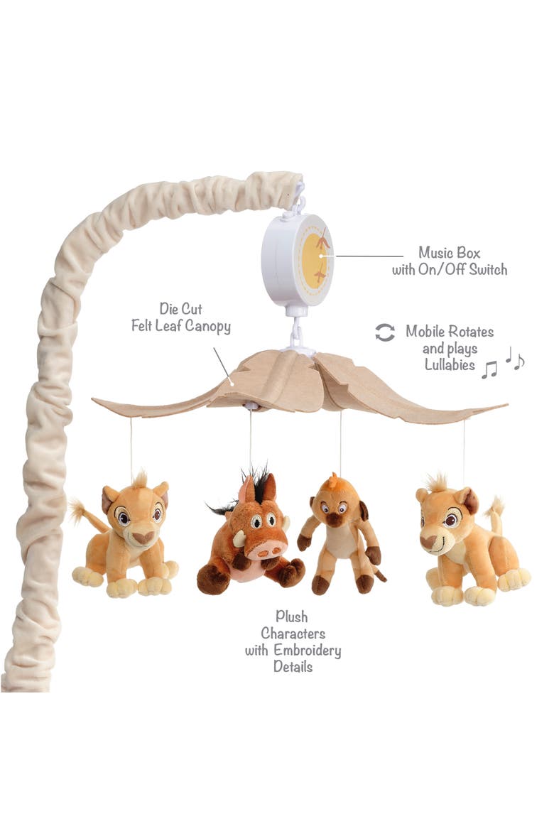 Disney Baby Lion King Safari Musical Baby Crib Mobile Soother Toy, Alternate, color, Brown