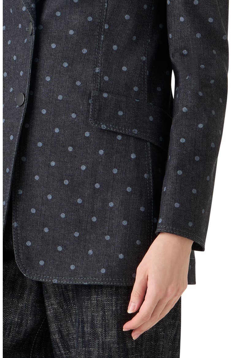 Dots on Denim Blazer, Alternate, color, BLACK DENIM