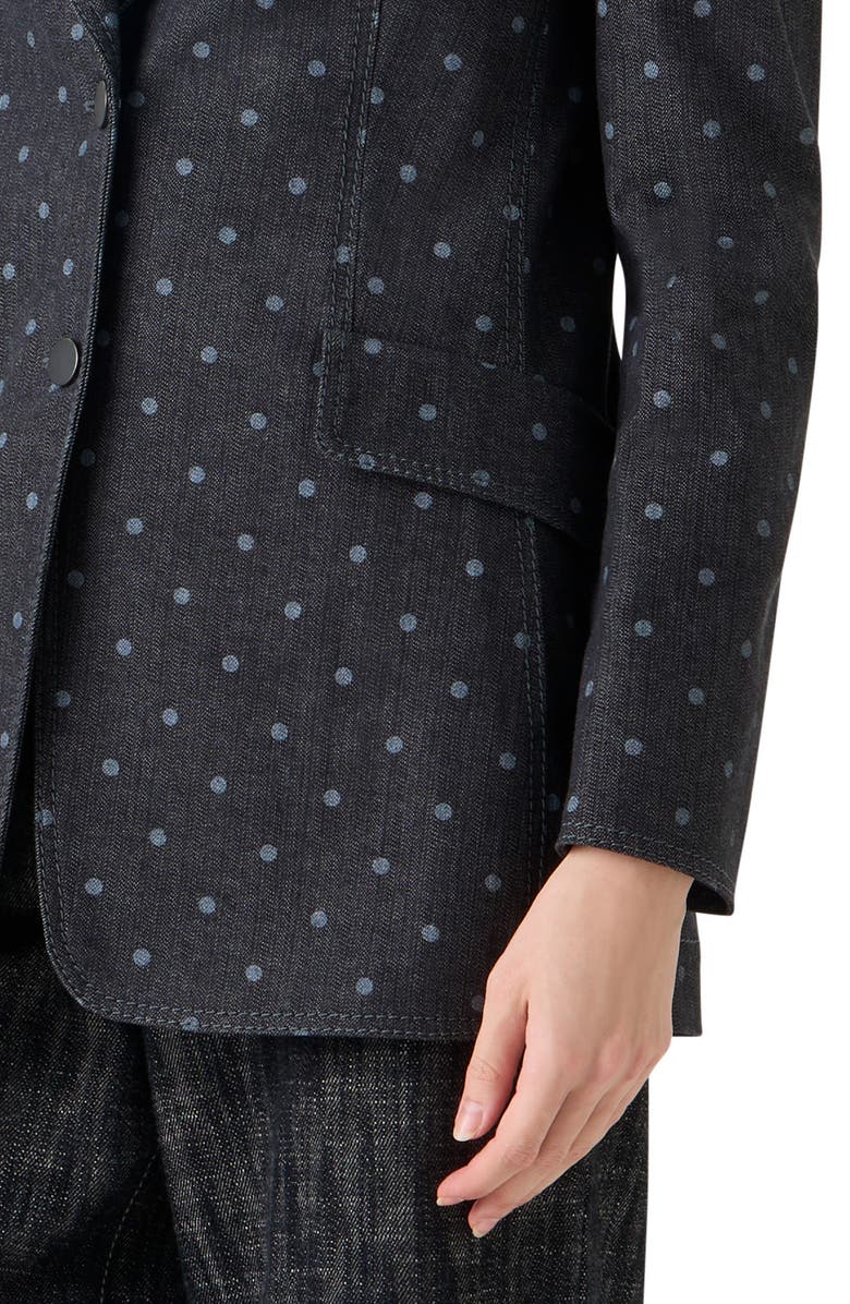 Akris punto Dots on Denim Blazer, Alternate, color, Black Denim
