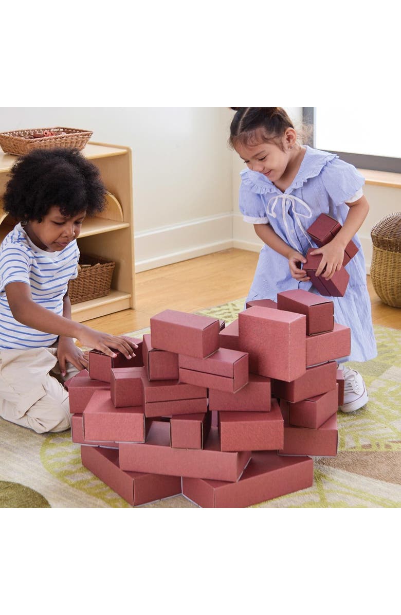 Kaplan Early Learning Company Jumbo Brick Blocks - 40 Pieces, Alternate, color, Red