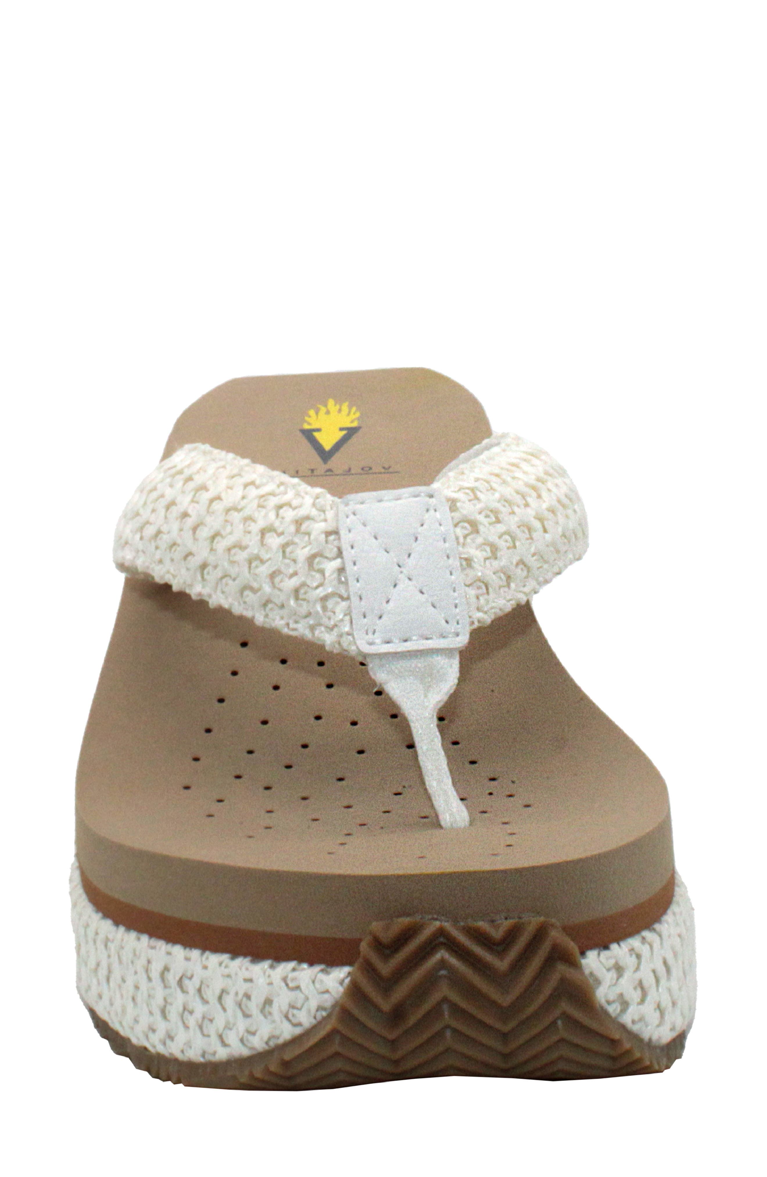 Volatile Island Platform Flip Flop, Alternate, color, White