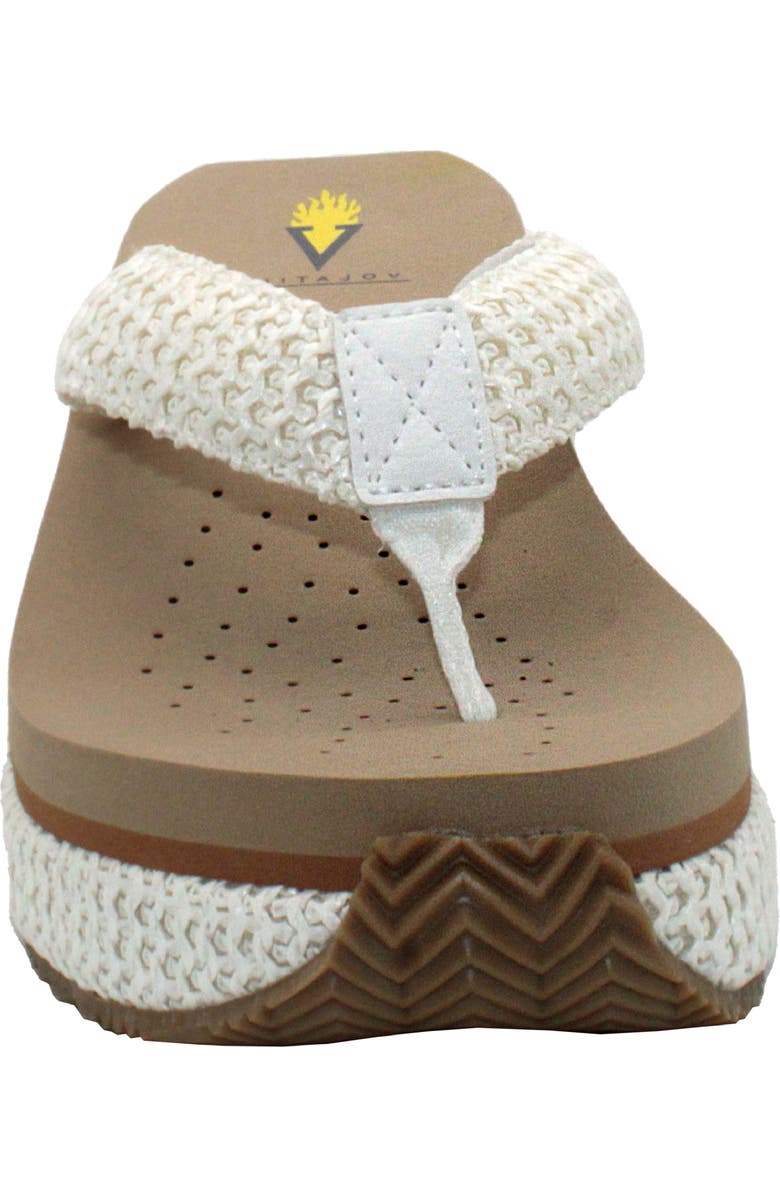 Volatile Island Platform Flip Flop, Alternate, color, White