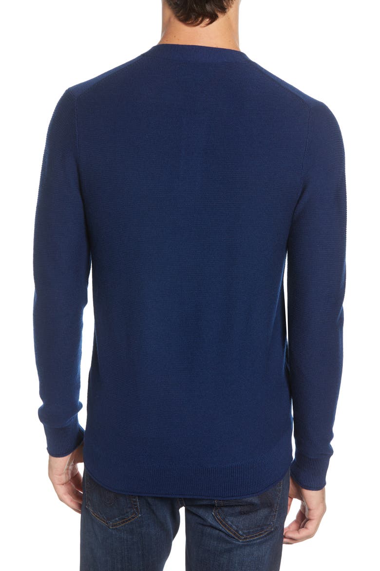 Merino Wool Knit Henley, Alternate, color, INKWELL