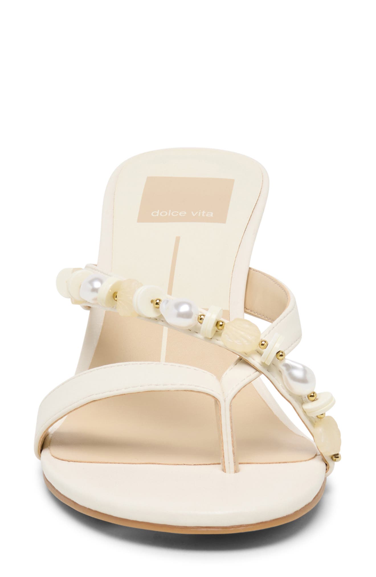 Dolce Vita Daisy Embellished Slide Sandal, Alternate, color, Ivory Stella