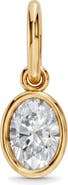 BY ADINA EDEN Lab Grown Diamond Oval Bezel Dangling Charm14K