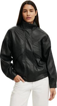 Cotton On Women's Theo Faux Leather Bomber