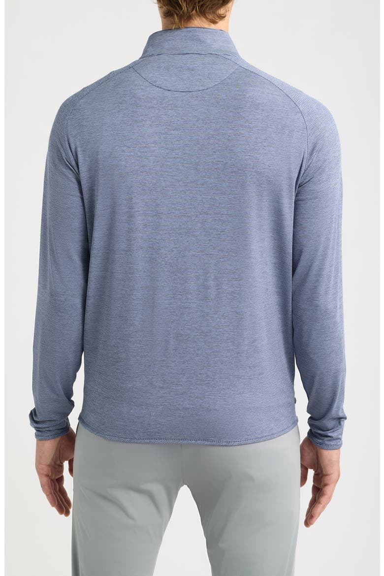 Crown Crafted Stealth Stripe Performance Quarter Zip Pullover, Alternate, color, NAVY