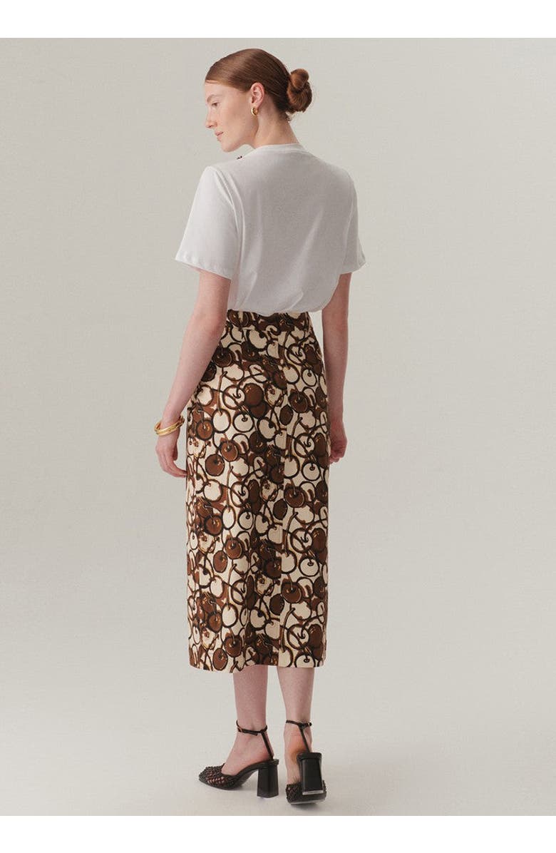Exquise Rosalie Midi Skirt, Alternate, color, Brown