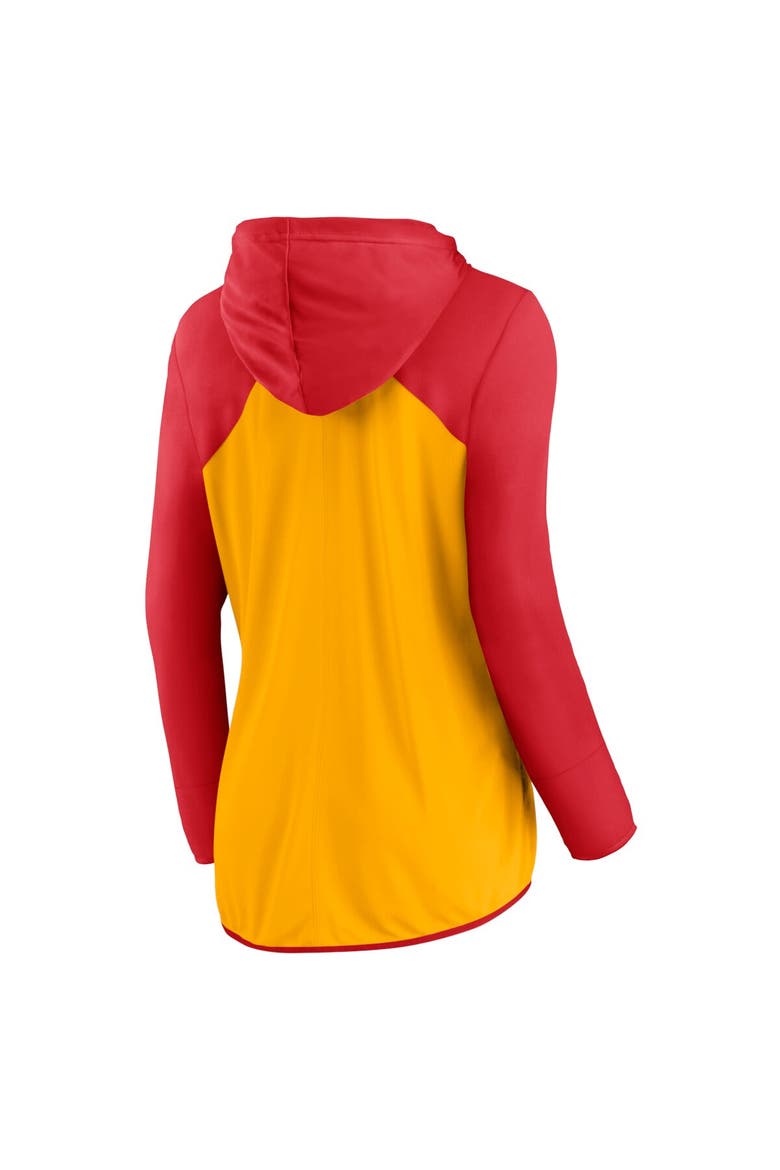 Women's Fanatics Gold/Red Kansas City Chiefs Script Full-Zip Hoodie, Alternate, color, Gold