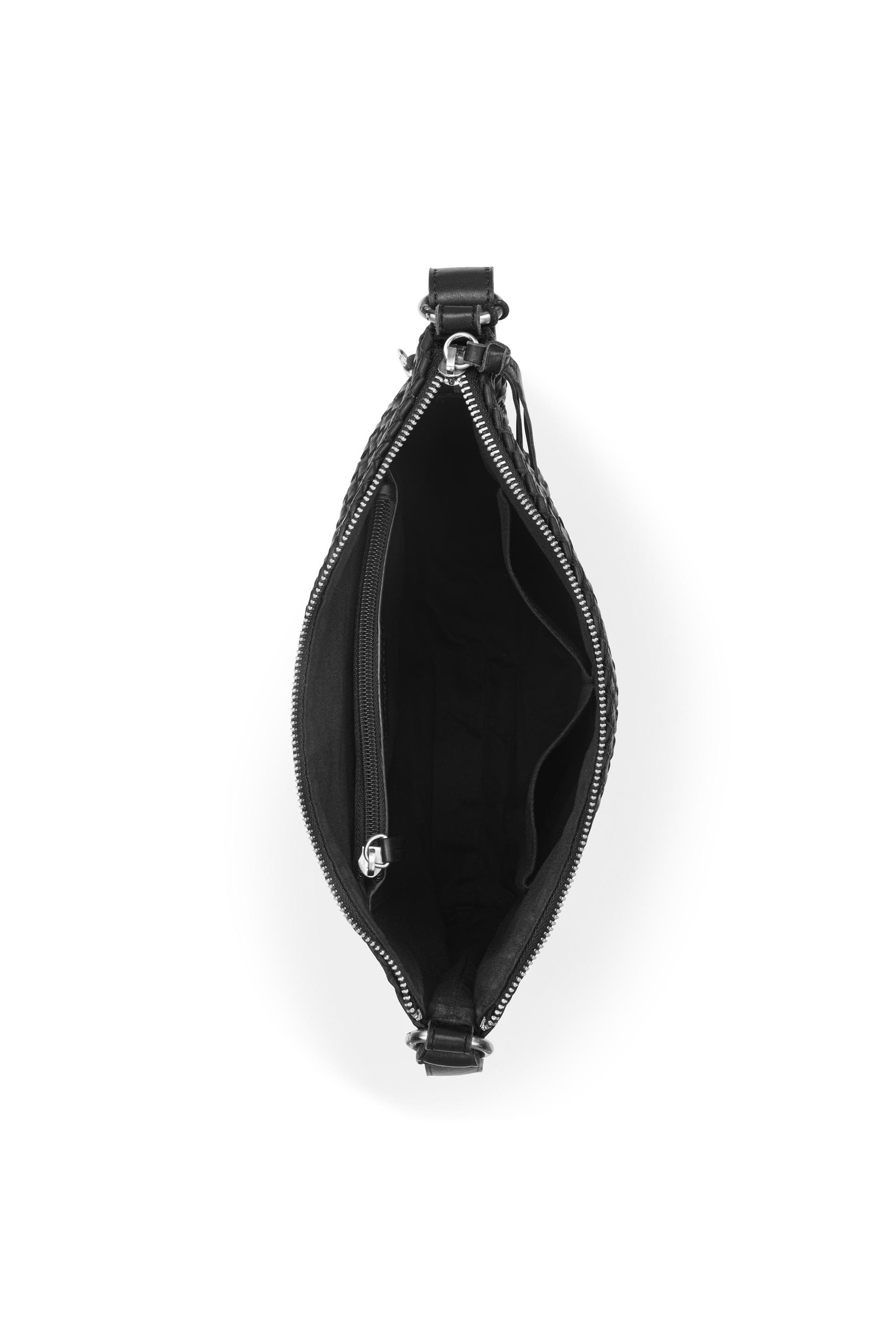 The Sak Lucia Crossbody Leather Bag, Alternate, color, Woven Black