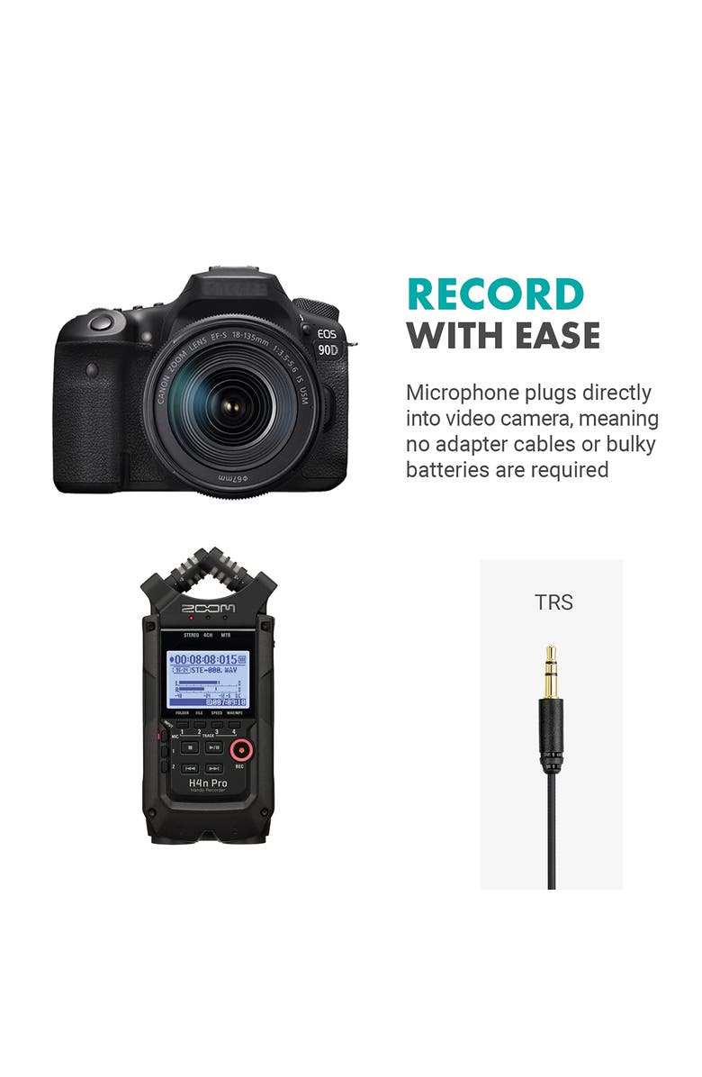 MOVO DOM1 Lavalier Omnidirectional Condenser Microphone for DJI Osmo Handheld 4K Camera, Alternate, color, Black