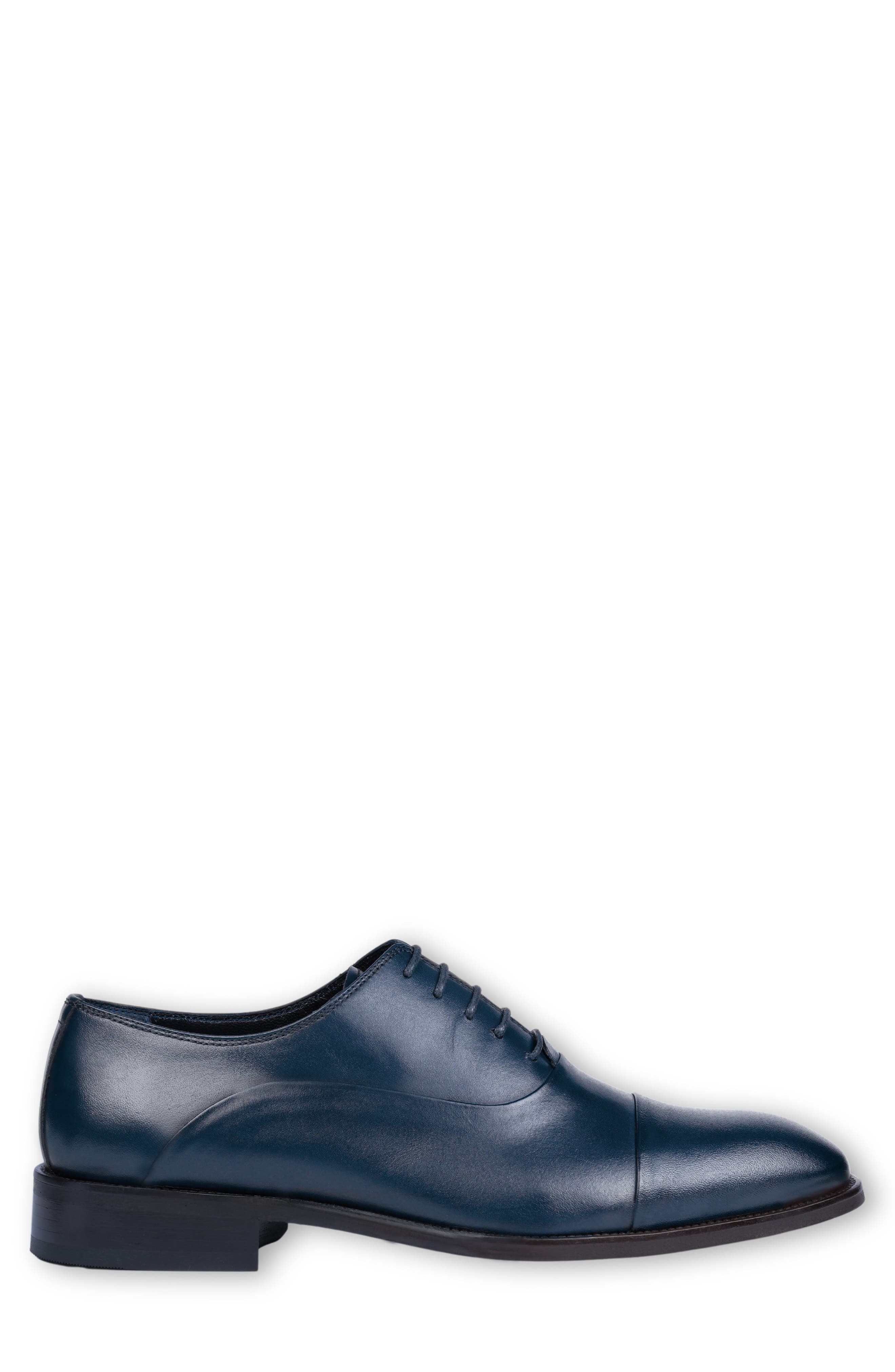 VELLAPAIS Gambo Cap Toe Oxford, Alternate, color, Navy Blue