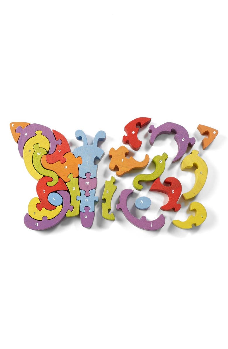BeginAgain Toys Butterfly A to Z Puzzle, Alternate, color,