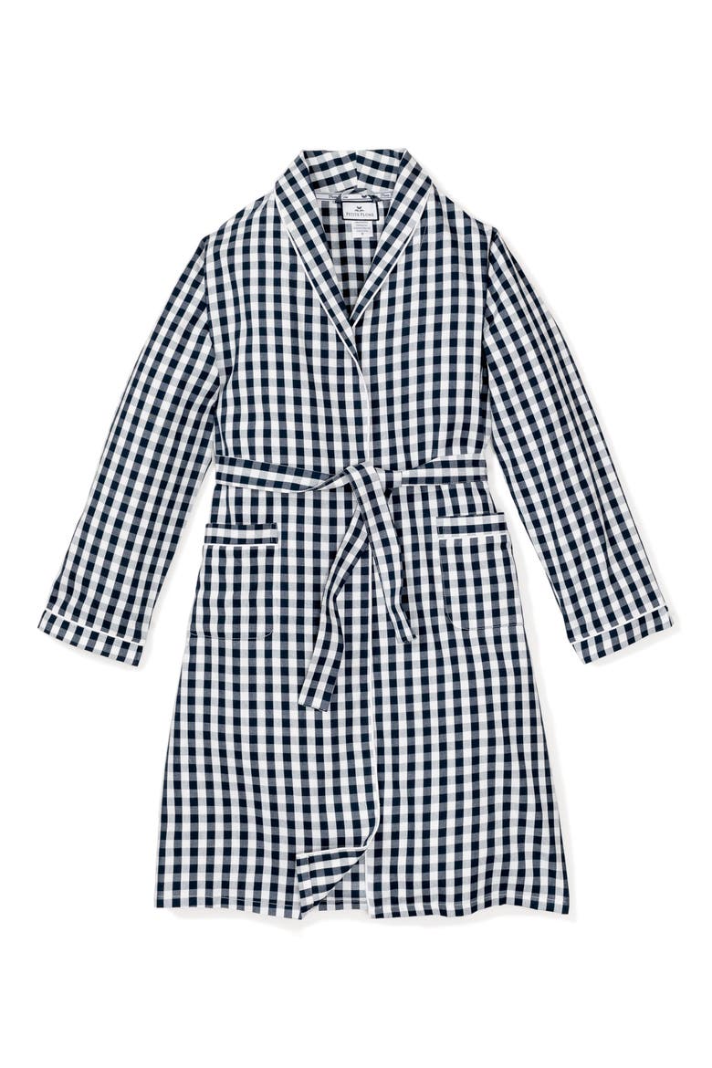 Kids' Gingham Robe, Alternate, color, NAVY