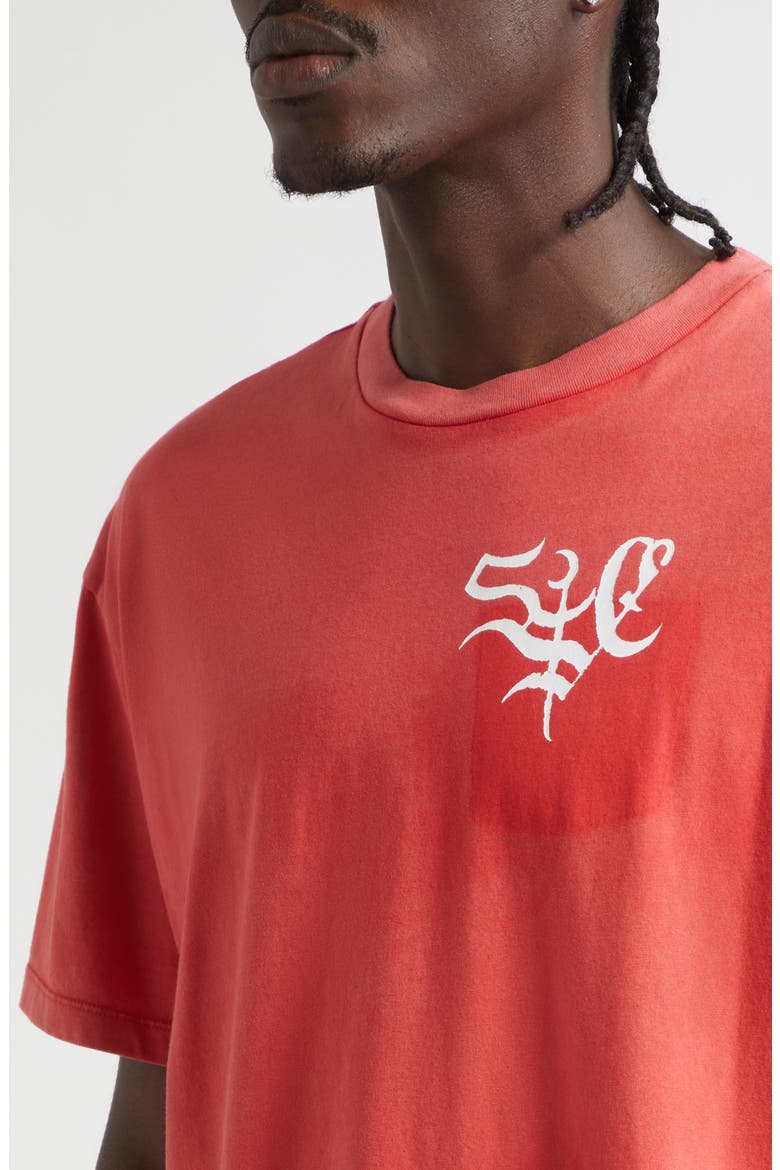 Crest Organic Cotton Graphic T-Shirt, Alternate, color, RED
