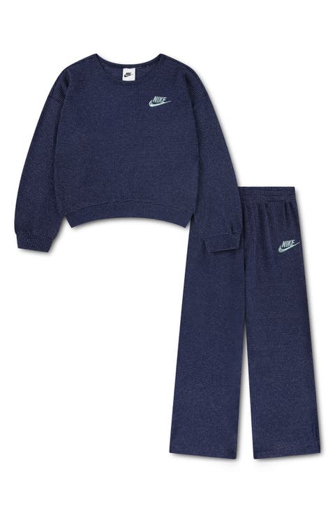 Kids' Lurex Waffle Top & Pants Set
