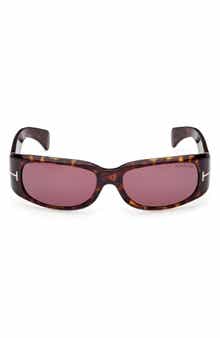 TOM FORD 59mm Rectangular Sunglasses