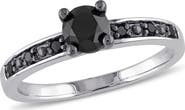 Julianna B. Black Diamond Engagement Ring Sterling Silver