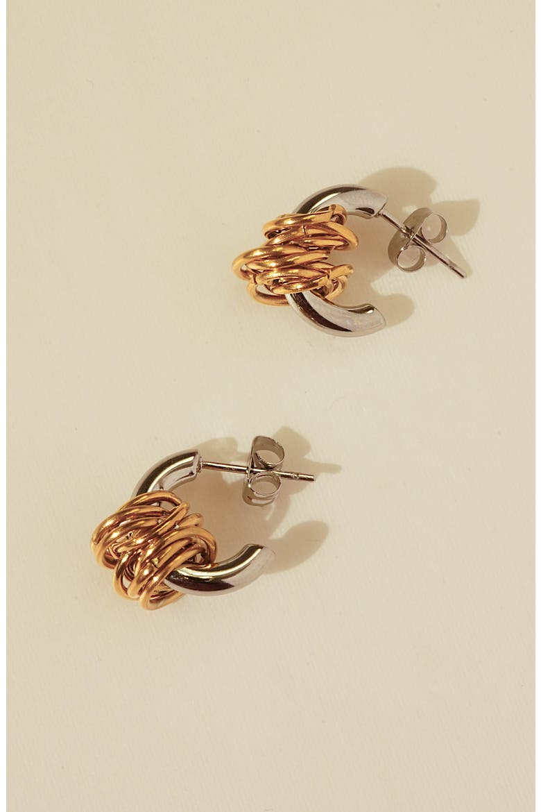 Alimos Hoop Earrings, Alternate, color, GOLD
