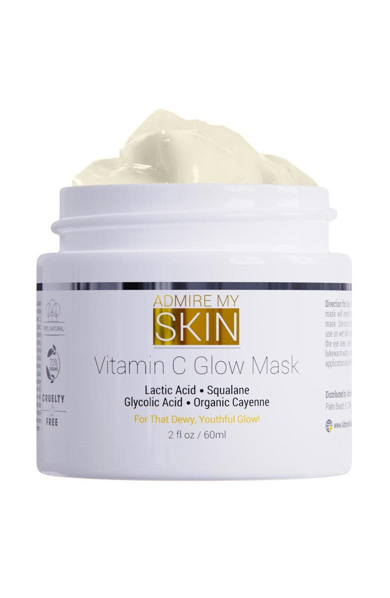 Admire My Skin Vitamin C Glow Mask, Main, color, Clear