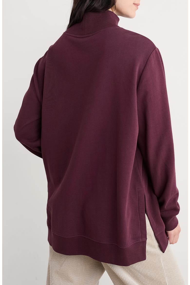Bremble Mock Neck Tunic Top, Alternate, color, DARK HELLEBORE