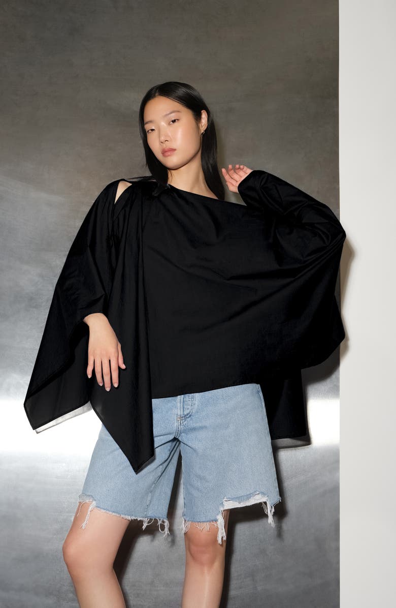 Marcella Jas Asymmetric Tunic, Alternate, color, Black