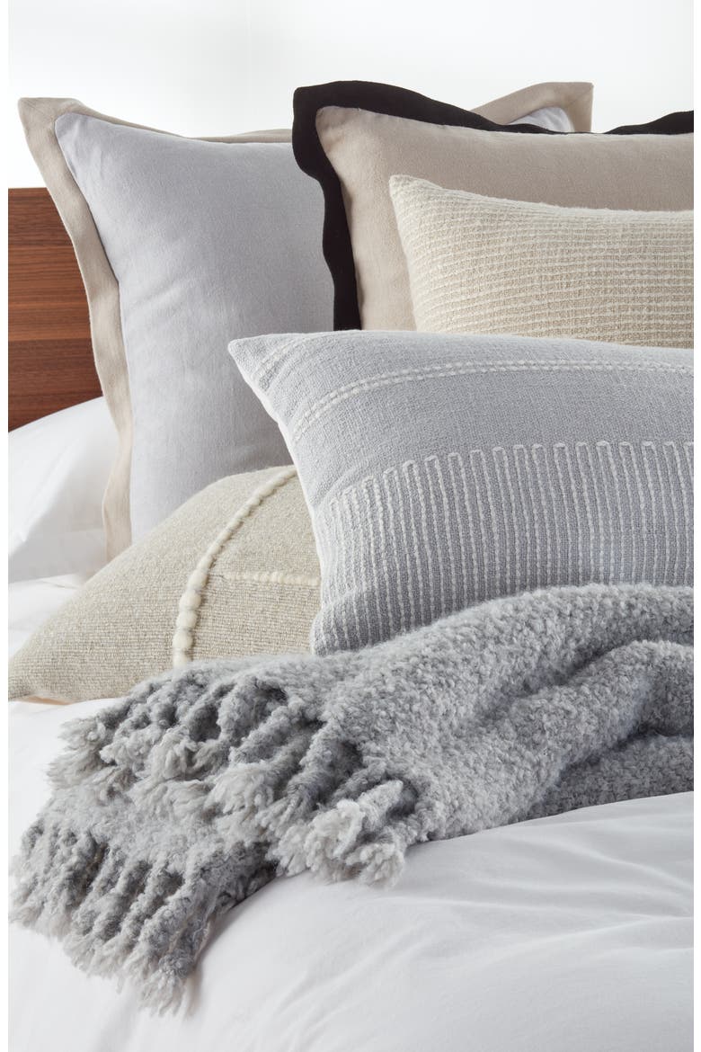 Flange Accent Pillow, Alternate, color, BEIGE OATMEAL