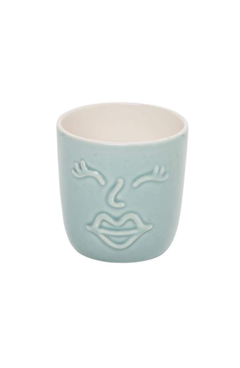 Totalee Gift Blue Face Small Planter Ceramic Blue, Main, color, Blue