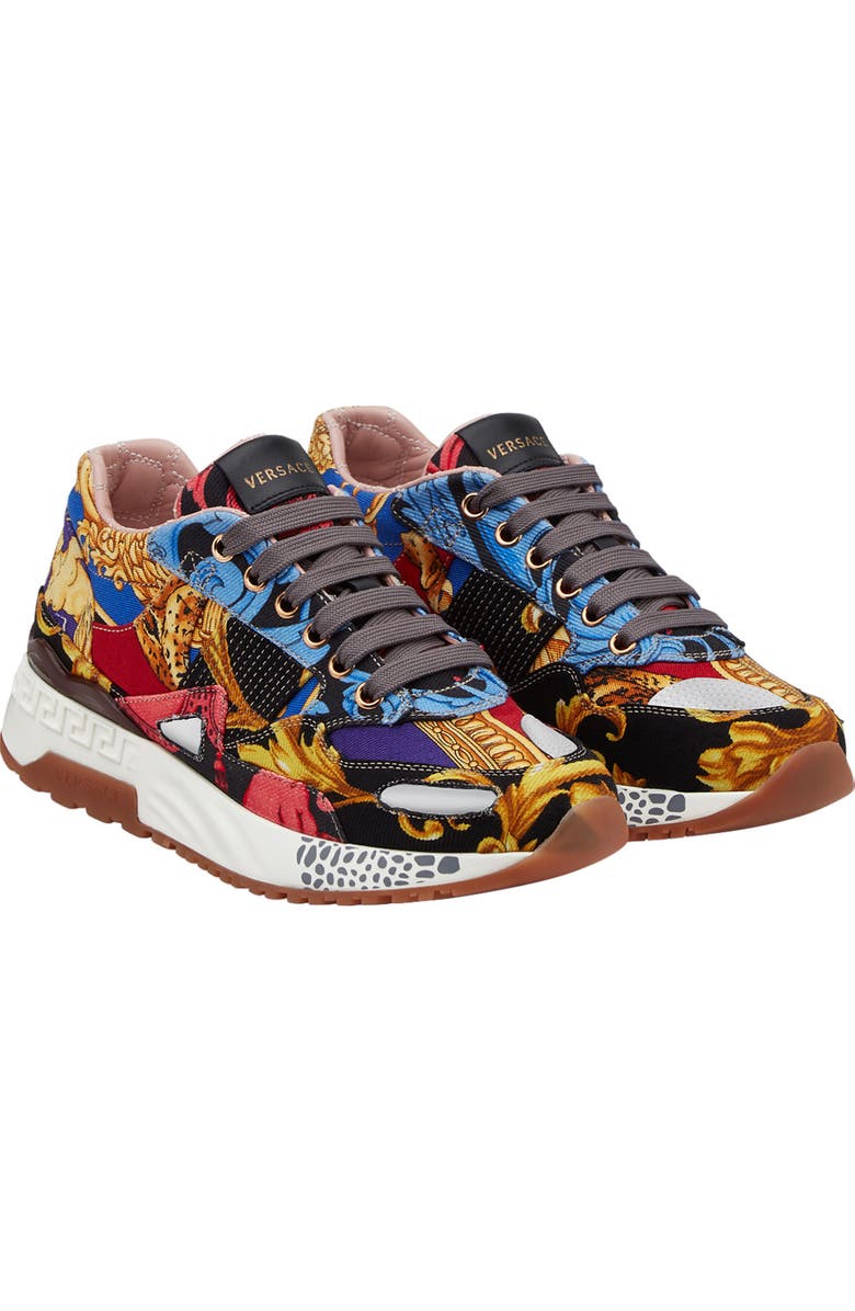 Versace Multi Print Sneaker, Main, color,