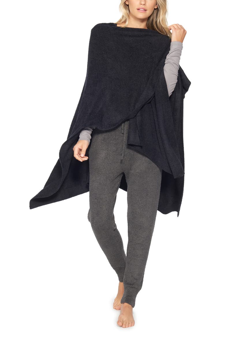Open Front Wrap, Alternate, color, BLACK