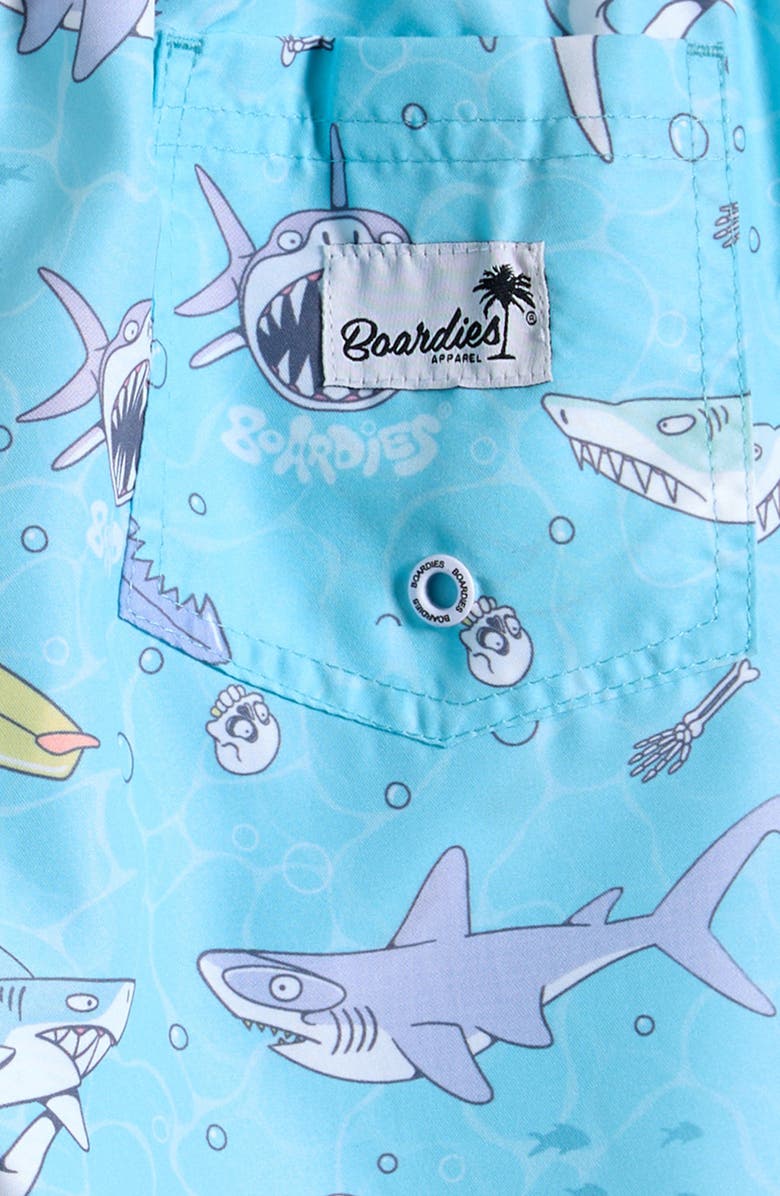 Boardies Kids' Sharky Waters Swim Trunks, Alternate, color, Blue